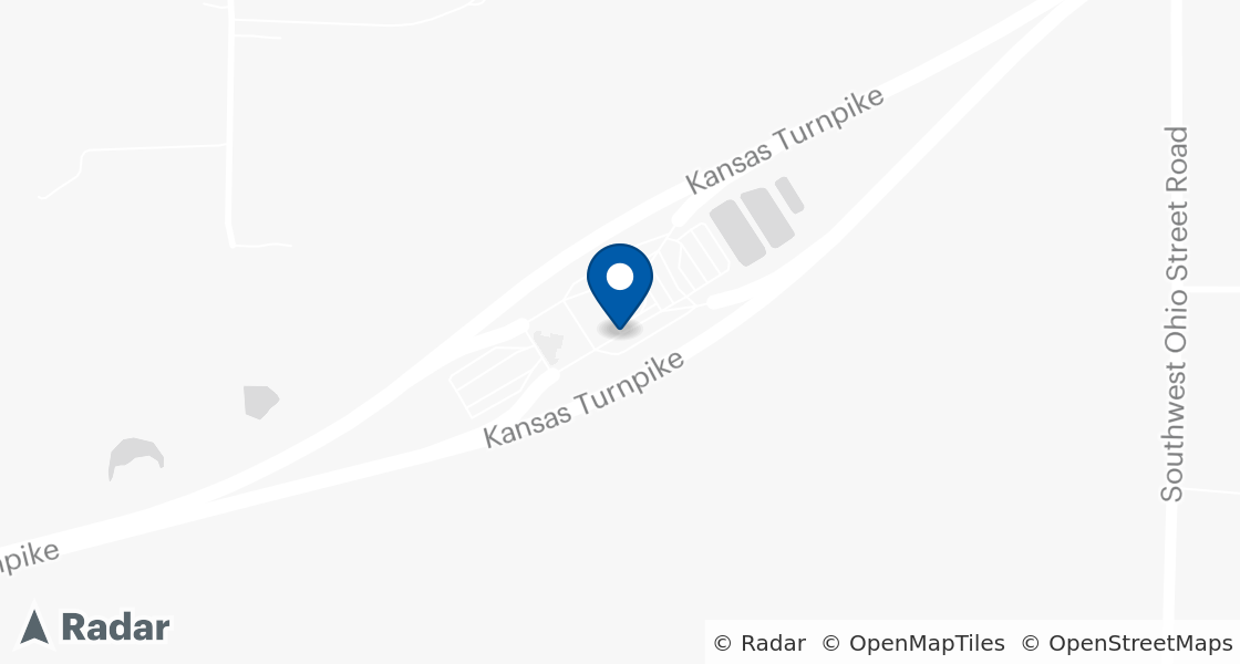 Map of Dairy Queen Location:: 7581 SW Kansas Tpke MM65, Towanda, KS, 67042